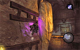 6) Move right once more, grabbing onto new edges above after a while - The Scar - Using the Skeleton Key - Additional Locations - Darksiders II - Game Guide and Walkthrough