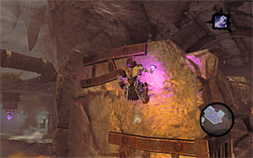 7) Go left, but stop where you can grab onto the top edge and climb on the rock - The Scar - Using the Skeleton Key - Additional Locations - Darksiders II - Game Guide and Walkthrough