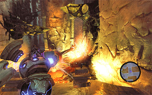 Your destination is the door open earlier with the Skeleton Key - The Scar - Reaching Gharn - Additional Locations - Darksiders II - Game Guide and Walkthrough