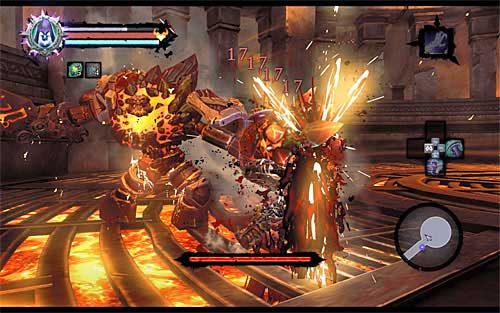 Ghorn is much similar to Gharn, the boss proper of the main quest [The Fire of the Mountain] - The Scar - Reaching Gharn - Additional Locations - Darksiders II - Game Guide and Walkthrough
