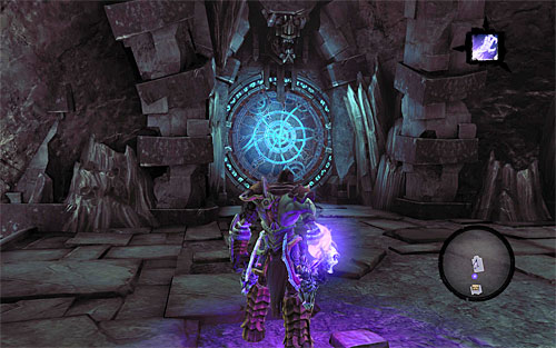 Jump up to the top edge and examine the small ledge - it holds two chests with valuables - The Breach - Exploring The Breach - Additional Locations - Darksiders II - Game Guide and Walkthrough