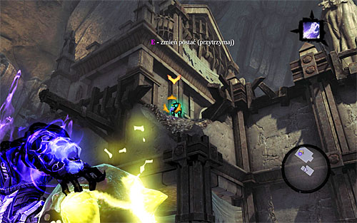 Don't deactivate Soul Splitter yet; instead take the first half to the larger balcony, using of course the newly unlocked edges - Sentinel's Gaze - Exploring Sentinels Gaze - Additional Locations - Darksiders II - Game Guide and Walkthrough