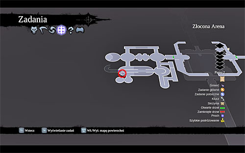 2) You'll find the scroll under the drawbridge in the western part of the Gilded Arena, near the spot where you pick up a lantern - Soul Arbiter's Scrolls locations - The Kingdom of the Dead - The Chancellor's Quarry - Darksiders II - Game Guide and Walkthrough
