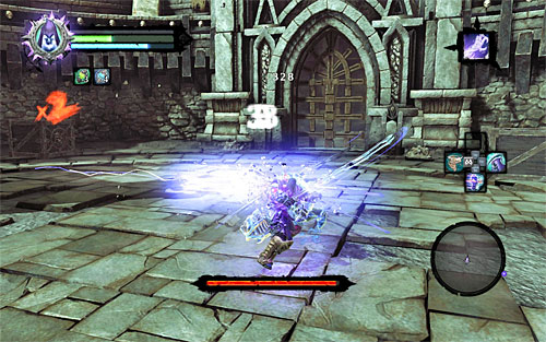 I don't recommend using Death Grip in the battle with the Soul Arbiter; it won't do too much good here - Defeat the Soul Arbiter - The Chancellor's Quarry - Darksiders II - Game Guide and Walkthrough