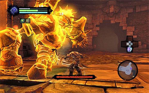 Attack Gharn every time he misses - Boss 3 - Gharn - The Fire of the Mountain - Darksiders II - Game Guide and Walkthrough