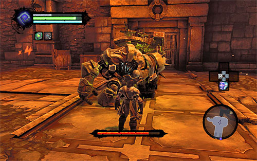 Another characteristic advantage of this battle is that the boss also makes stops - Boss 3 - Gharn - The Fire of the Mountain - Darksiders II - Game Guide and Walkthrough