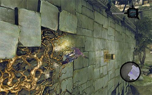 Dismount the Construct and grab onto the vines - Wake the Construct (1) - To Move a Mountain - Darksiders II - Game Guide and Walkthrough