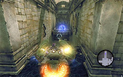 Go back to your Construct again and begin by detaching the chain (middle mouse button) - Wake the Construct (1) - To Move a Mountain - Darksiders II - Game Guide and Walkthrough