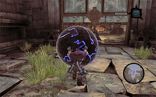 Get off the pressure plate and approach the interactive sphere that has been mentioned before - Wake up the Keeper (1) - The Heart of the Mountain - Darksiders II - Game Guide and Walkthrough