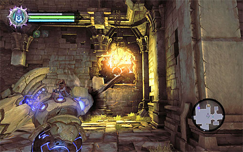 Approach the construct and use Maker's Key to bring it to life - Wake up the Keeper (1) - The Heart of the Mountain - Darksiders II - Game Guide and Walkthrough