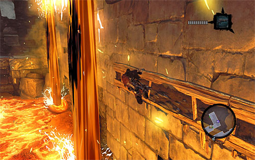 Getting through this room is a series of acrobatic tricks, which you shouldnt probably find difficult anymore - Wake up the Keeper (1) - The Heart of the Mountain - Darksiders II - Game Guide and Walkthrough