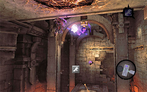 The character should be able to reach the interactive creeper - Wake up the Keeper (2) - The Heart of the Mountain - Darksiders II - Game Guide and Walkthrough