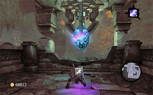 Jump onto the chain, and go straight ahead - Wake up the Keeper (2) - The Heart of the Mountain - Darksiders II - Game Guide and Walkthrough