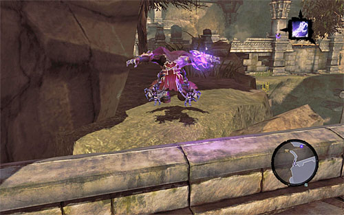 Stay on the wall, go to its opposite, end - Wake up the Keeper (3) - The Heart of the Mountain - Darksiders II - Game Guide and Walkthrough