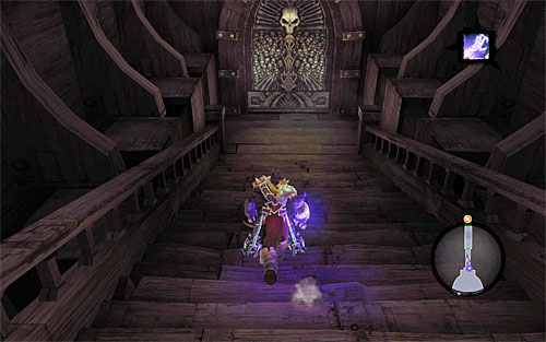 According to the Chancellor's words, you don't have to use the world map to travel to the Gilded Arena, because the [Eternal Throne] has already got there - Find the entrance to the Gilded Arena - The Toll of Kings - Darksiders II - Game Guide and Walkthrough