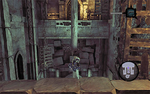 When you have it, start climbing - grab an interactive ledge to get to a vertical wooden pole - Summon the Arena Champion (1) - The Toll of Kings - Darksiders II - Game Guide and Walkthrough