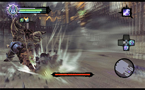 The most vital thing to watch out for during this part of the battle are Gnashor's double whip strikes - Boss 8 - Gnashor - The Toll of Kings - Darksiders II - Game Guide and Walkthrough