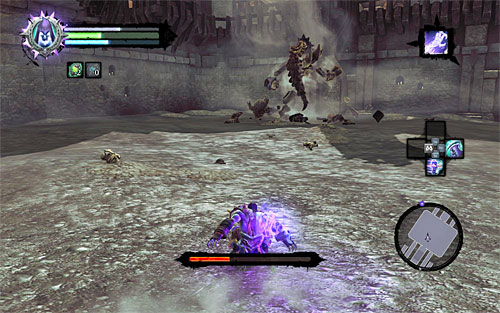 Continue hitting him until once again he exposes himself to the Death Grip attack - Boss 8 - Gnashor - The Toll of Kings - Darksiders II - Game Guide and Walkthrough