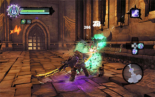 The way to the lift will be interrupted by a Wraith soon after exiting the hole - Resurrect Phariseer (1) - Phariseer - Darksiders II - Game Guide and Walkthrough