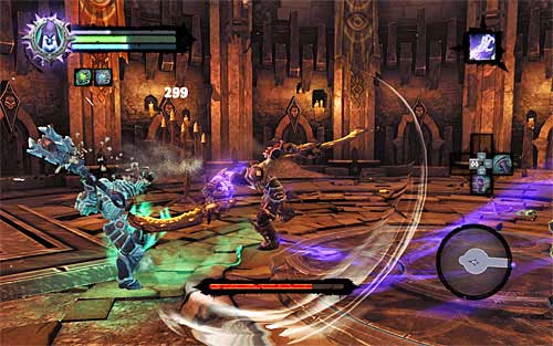 When it comes to attacking him, I recommend the same technique as with the previous bosses in this mission, which is using Death Grip to pull yourself to him and perform a quick series of hit - Boss 9 - Phariseer - Phariseer - Darksiders II - Game Guide and Walkthrough