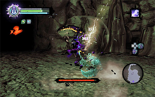 As much as the variety of Basileus' attacks may cause some problems at the beginning, there are no complications as to how to hit him - Boss 13, 14 - Basileus, Achidna - Basileus - Darksiders II - Game Guide and Walkthrough