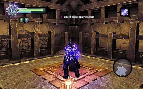 Switch to the other half of the soul (press and hold down E key), and find the area shown in the above screenshot, where you can start climbing - Explore the City of the Dead - beginning - The City of the Dead - Darksiders II - Game Guide and Walkthrough