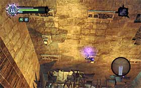 6) keep moving to the left and make use of another projection on the way - Explore the City of the Dead - return to the eastern part - The City of the Dead - Darksiders II - Game Guide and Walkthrough