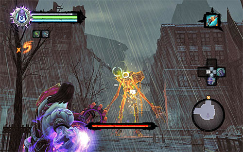 It is best to use the grenade launcher against the boss - Boss 16 - Nhoss - The Rod of Arafel - Darksiders II - Game Guide and Walkthrough