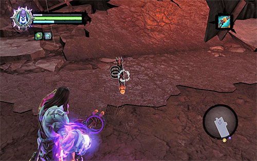 During the abovementioned battle, it is of course advisable to use the grenade launcher, and it's worth knowing that if, for some reason, you do not have it, you can find a brand new one on the ground near the starting point (the above screenshot) - Find the last part of the Rod - The Rod of Arafel - Darksiders II - Game Guide and Walkthrough