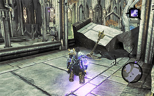 After it explodes, return to the previous area and go to the site of the explosion - Find the Scribe - eastern part of the Citadel (1) - Stains of Heresy - Darksiders II - Game Guide and Walkthrough