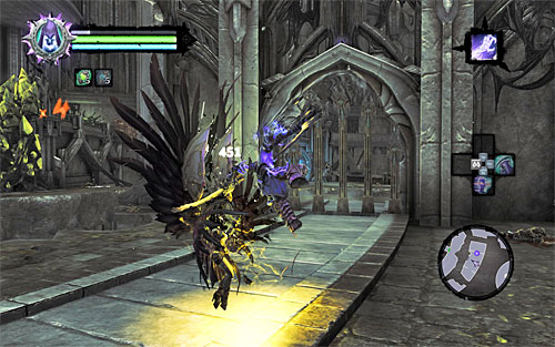 I recommend to pull yourself towards the monster with Death Grip after he launches a missed attack and initiate a series of quick blows - Find the Scribe - eastern part of the Citadel (2) - Stains of Heresy - Darksiders II - Game Guide and Walkthrough