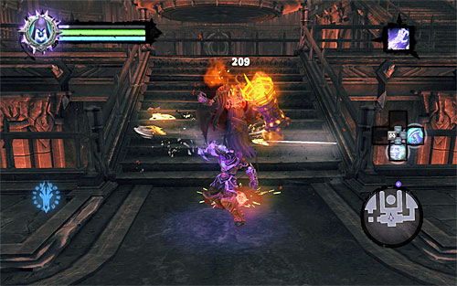 As soon as you use the portal, you'll be attacked by a new type of monster - a creature called Maelstrom - Find Samael - western part of the Black Stone - The Lord of the Black Stone - Darksiders II - Game Guide and Walkthrough