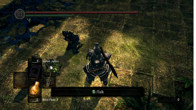 Talk to the kneeling woman - Royal Wood - Walkthrough - Dark Souls Game Guide & Walkthrough