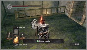 Go down the stairs [1] and light a bonfire - Undead Parish - p. 3 | Walkthrough - Walkthrough - Dark Souls Game Guide & Walkthrough
