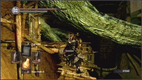 Near that enemy you can find Wanderer and Falchion sets behind wooden barrier - Blighttown - p. 3 | Walkthrough - Walkthrough - Dark Souls Game Guide & Walkthrough