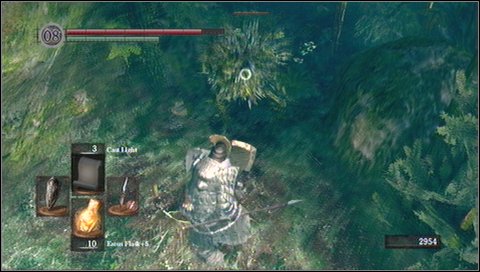 After killing the first plant, run forward - Darkroot Garden - p. 1 | Walkthrough - Walkthrough - Dark Souls Game Guide & Walkthrough