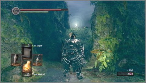 Go forward, in a direction where your second enemy was coming from - Darkroot Garden - p. 1 | Walkthrough - Walkthrough - Dark Souls Game Guide & Walkthrough