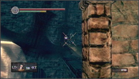 In order to run past swinging blades, you have to jump over them - you can stop in the middle - Sens Fortress - p. 1 | Walkthrough - Walkthrough - Dark Souls Game Guide & Walkthrough