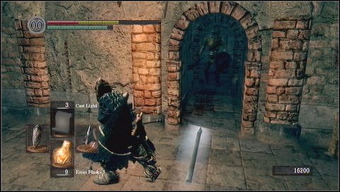 A bit further youll get to the staircase, with the same giant ball as previously, rolling down - Sens Fortress - p. 2 | Walkthrough - Walkthrough - Dark Souls Game Guide & Walkthrough