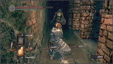 In the opposite wing of this level youll reach a stairs up - at its top a mage is waiting - Sens Fortress - p. 3 | Walkthrough - Walkthrough - Dark Souls Game Guide & Walkthrough