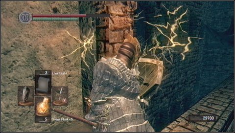Once you eliminate him, move slowly to swinging blades - Sens Fortress - p. 3 | Walkthrough - Walkthrough - Dark Souls Game Guide & Walkthrough