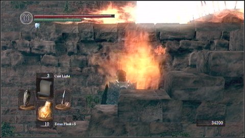<br>After another bomb explodes, run up and go to the right, along the wall - Sens Fortress - p. 4 | Walkthrough - Walkthrough - Dark Souls Game Guide & Walkthrough