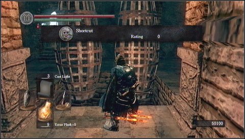 At the top, prepare for the last difficult moment before meeting the golem - Sens Fortress - p. 5 | Walkthrough - Walkthrough - Dark Souls Game Guide & Walkthrough
