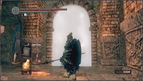 Once you defeat this beast, examine a shiny circle in the floor - Sens Fortress - p. 5 | Walkthrough - Walkthrough - Dark Souls Game Guide & Walkthrough