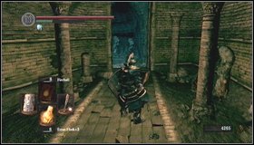 Use the lever next to the bonfire [1] and return up - the door is open now - The Catacombs - p. 1 | Walkthrough - Walkthrough - Dark Souls Game Guide & Walkthrough
