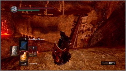 Once you kill the demon, run down the slope, ignoring creatures with eggs on their backs - Demon Ruins - p. 1 | Walkthrough - Walkthrough - Dark Souls Game Guide & Walkthrough