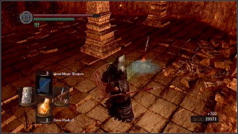 Under the centipede youll find a bonfire - light it on - Demon Ruins - p. 2 | Walkthrough - Walkthrough - Dark Souls Game Guide & Walkthrough