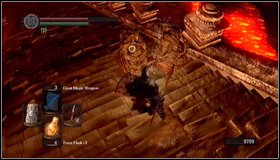 Run down the stairs towards a foggy passage - Demon Ruins - p. 2 | Walkthrough - Walkthrough - Dark Souls Game Guide & Walkthrough