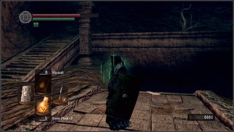 Behind the demon chamber youll encounter 2 more statues and the junction - stairs up and down - Demon Ruins - p. 2 | Walkthrough - Walkthrough - Dark Souls Game Guide & Walkthrough