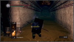 If you go behind an opposite hole in the ground, youll get to the long corridor - Lost Izalith - p. 2 | Walkthrough - Walkthrough - Dark Souls Game Guide & Walkthrough